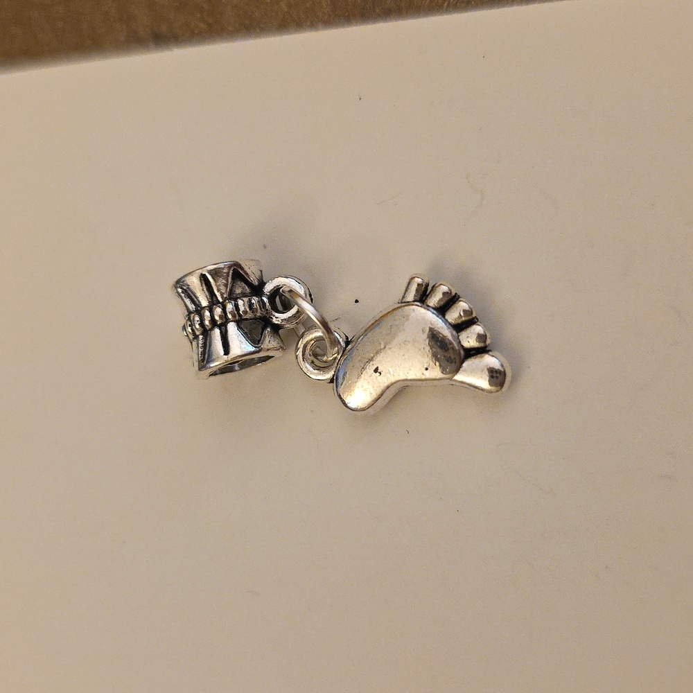 Foot Charm Fits pandora  Systems